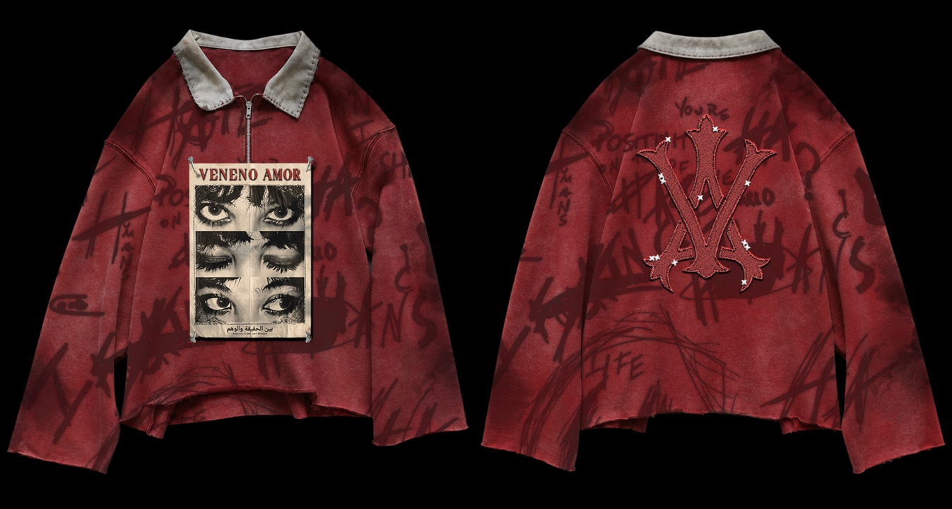 Veneno Amor distressed polo